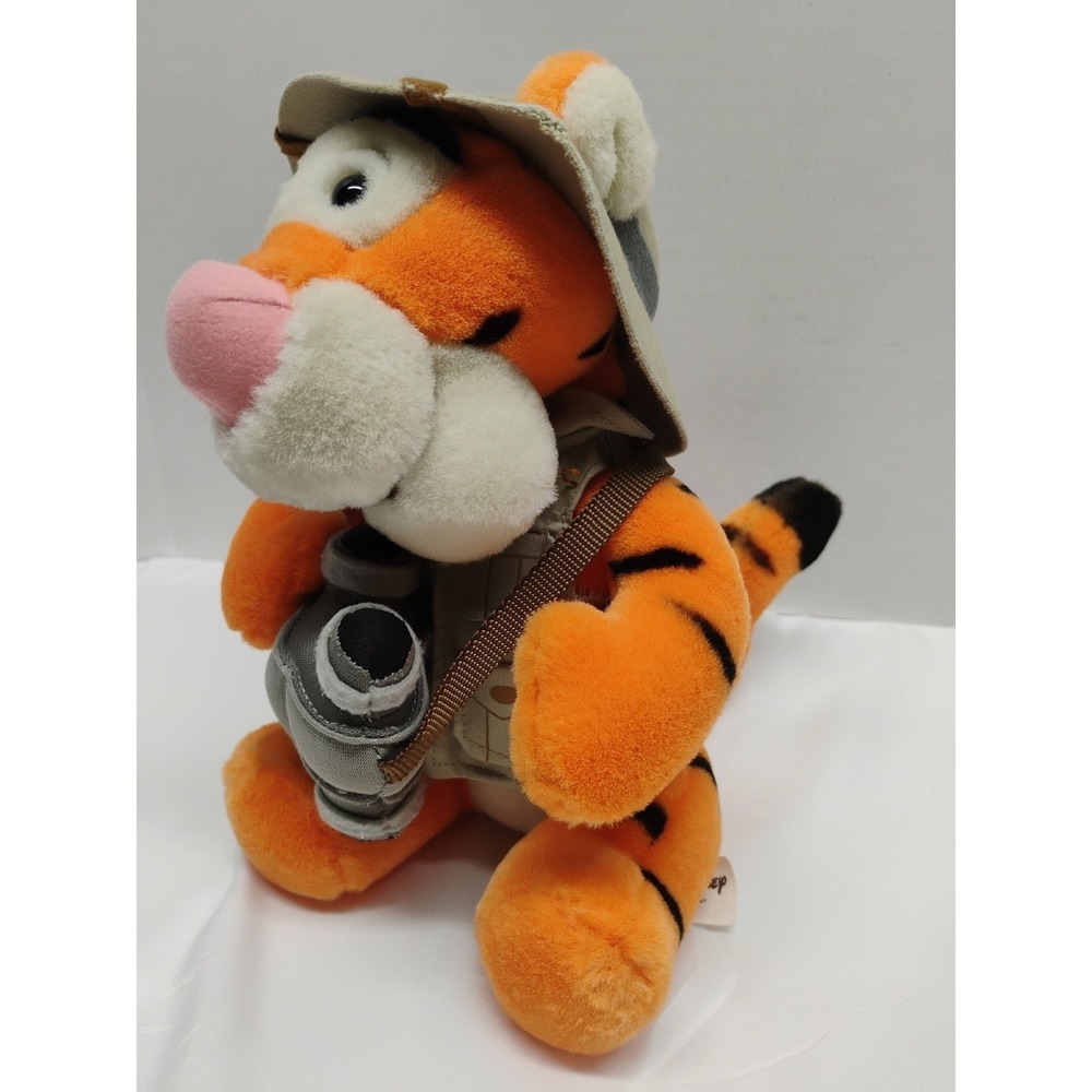 WALT DISNEY WORLD PLUSH SAFARI TIGGER ANIMAL KINGDOM JUNGLE SAFARI Beanie 9" - Picture 2 of 12